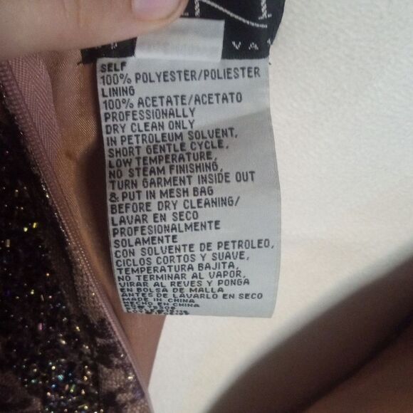 Vintage Y2K Nikki Kiki Livas Deep Mauve Lace Beaded Neckline Babydoll Gown Sz 6 - Picture 8 of 8